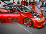 Orange Toyota Celica GT Show Car with Reverse Hinge on Hood and Functional Roof Scoop