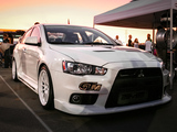 White CZ4A Lancer Evolution at Hot Import Nights