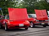Red Mazda RX-7 and RX-2