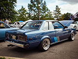 Blue TE72 Toyota Corolla Coupe at Humboldt Park Car Show