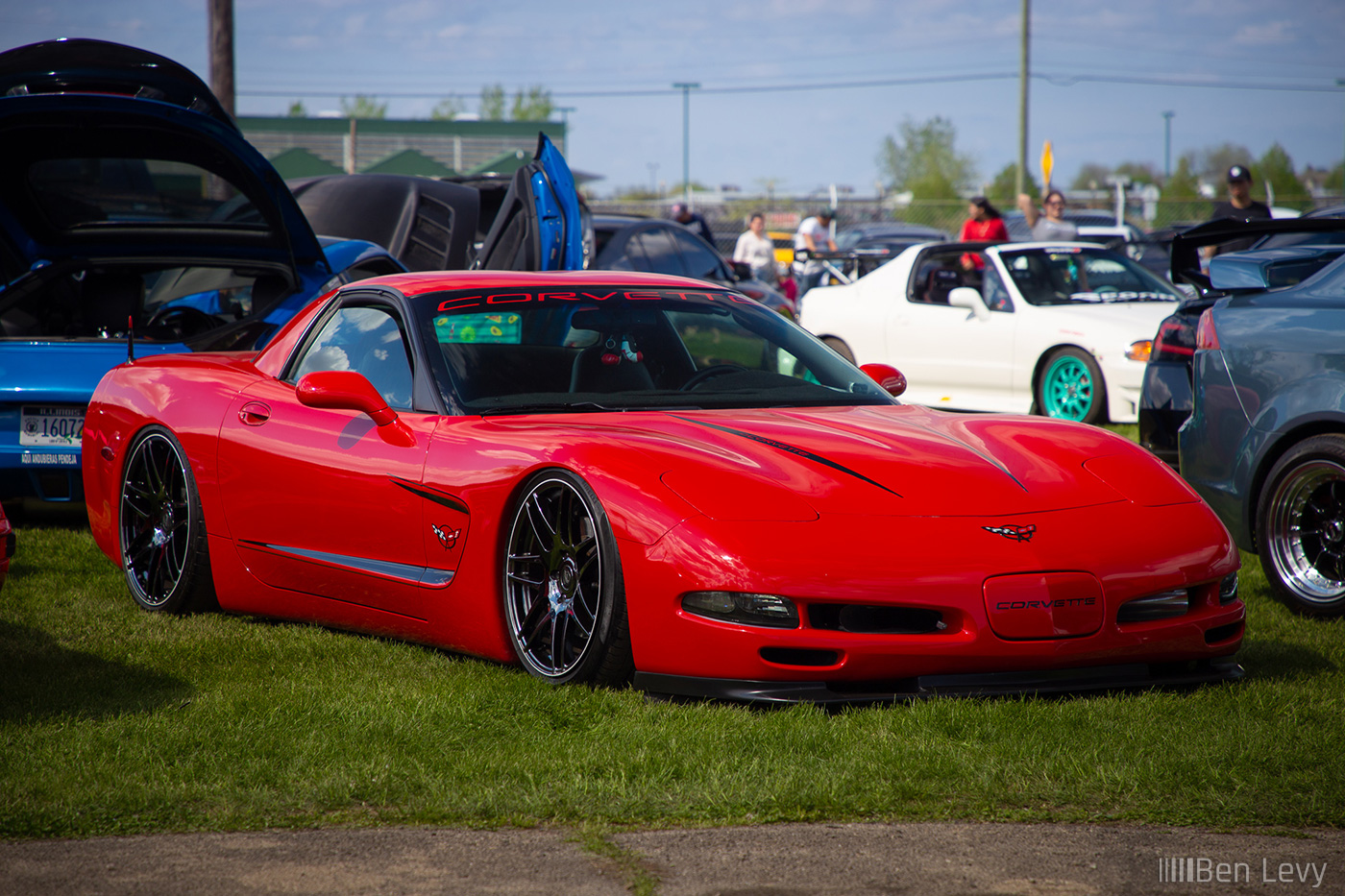 Red C5 Corvette at Import Face-Off in Rockford