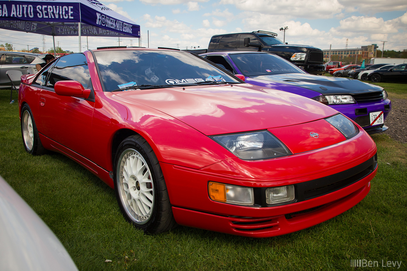 Red 300ZX at Omega Booth at IFO