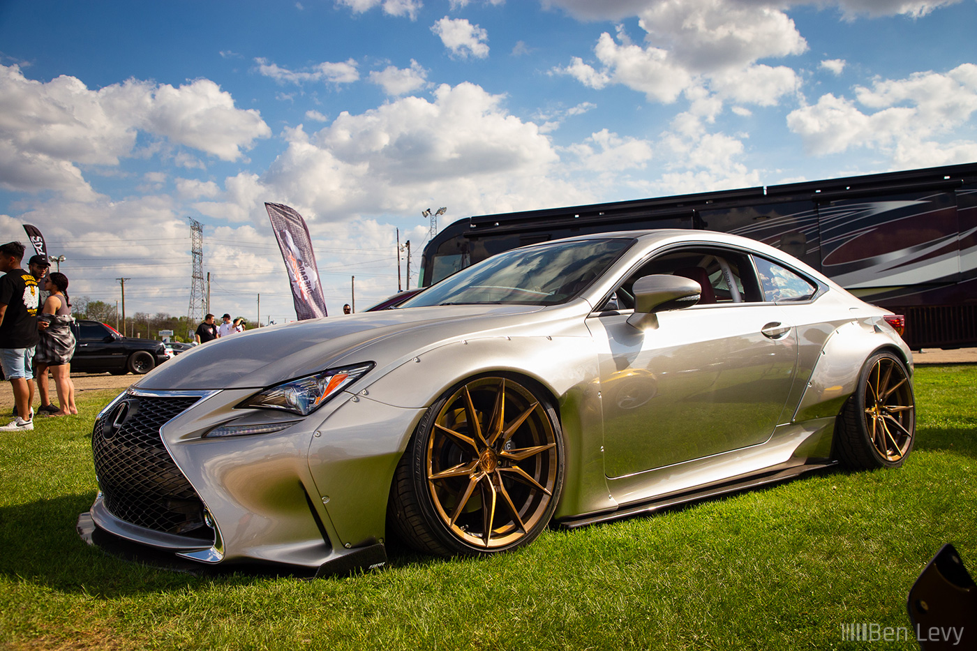 Bagged Lexus RC 350 F-Sport at Import Face-Off