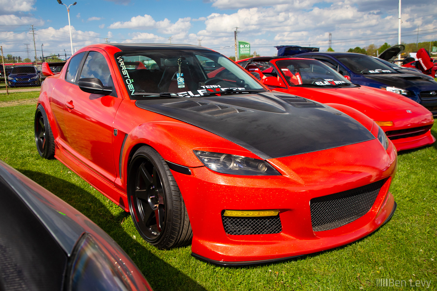 Red Mazda RX-8 with Team Elevate