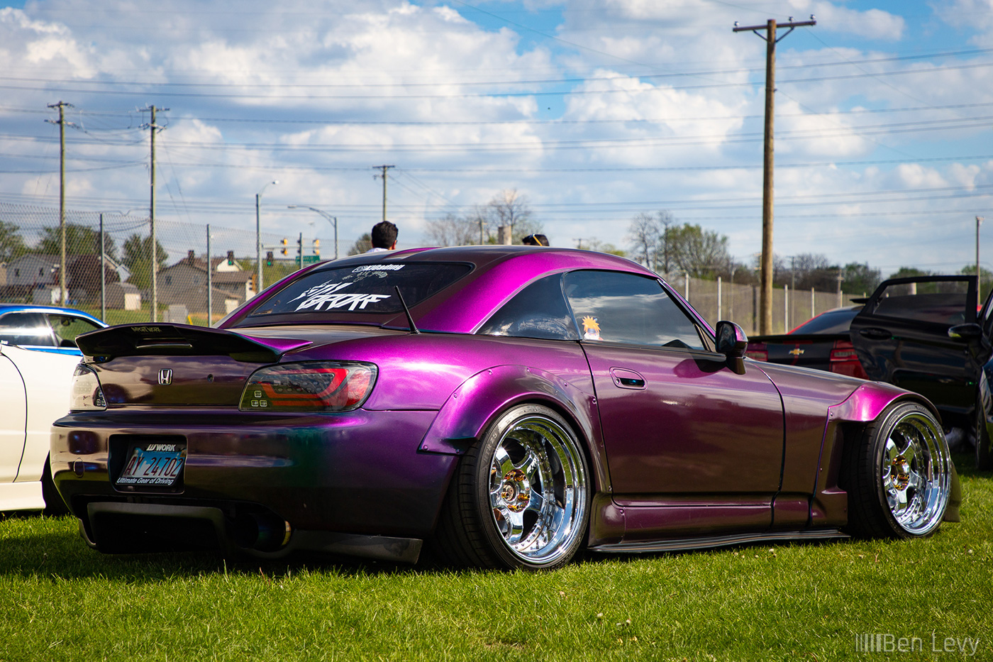 Purple Wrap and Work Meisters on Honda S2000