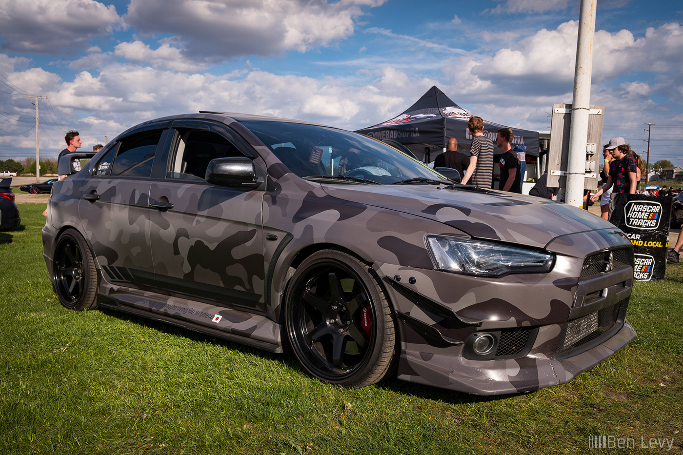 Camo Wrap on Lancer Evolution X at Import Face-Off Illinois