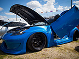 Blue Nissan 370Z on BC Forged Wheels at Import Face-Off
