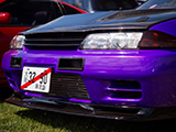 Front Bumper of R32 GT-R with Purple Wrap