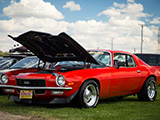 Red 72 Chevy Camaro at Import Face-Off in Illinois