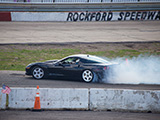Black C6 Corvette Drifting at Import Face-Off