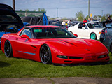 Red C5 Corvette at Import Face-Off in Rockford