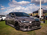 Camoflauge Wrap on Mitsubishi Lancer Evolution 10 at Import Face-Off in Rockford