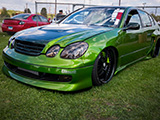 Green Lexus GS400 at Import Face-Off in Rockford