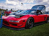 Red Acura NSX with Team IC at Import Face-Off in Rockford