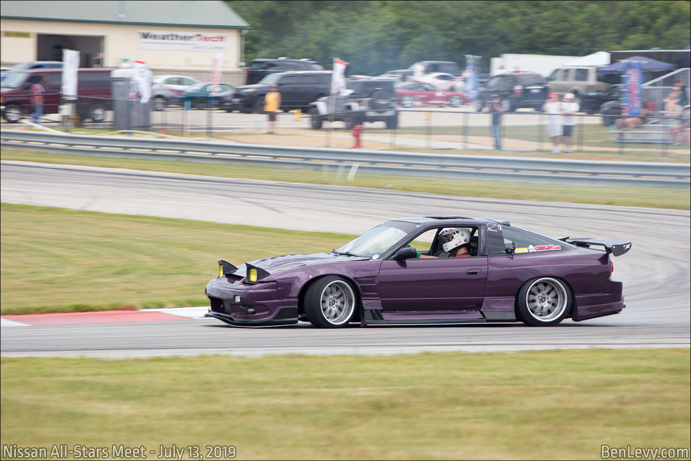 Purple S13 sliding at Autobahn Country Club