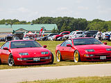 Pair of red Nissan 300ZXs