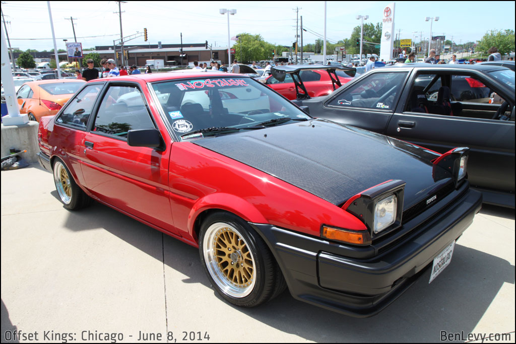Red Corolla coupe