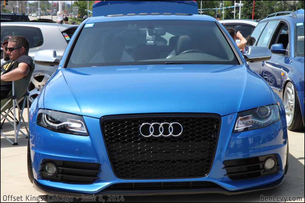 Blue Audi S4 front