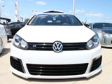 Front of a White VW Golf R