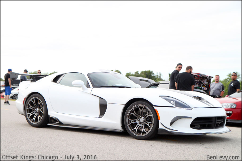 White Dodge Viper at Autobahn Country Club