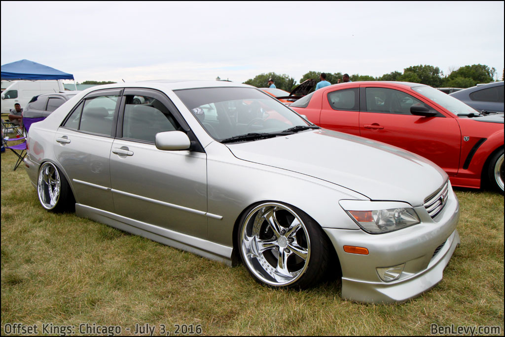 Silver Lexus IS with Altezza Headlights