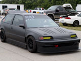 Blacked Out Civic Hatchbacck at Offset Kings