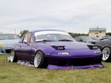Purple Mazda Miata with Stretched Fenders