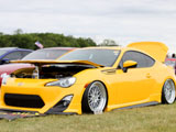 Yellow Scion FR-S at Offset Kings
