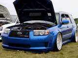 Blue Subaru Forester with Karlton Flares