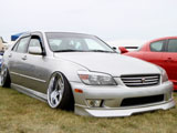 Silver Lexus IS300 with Ground Effects