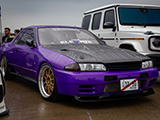 Purple Nissan Skyline GT-R with Team Elevate