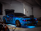 Dodge Challenger Scat Pack with Blue Underglow Lights