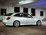 White Lexus IS300 Wagon at the Parking Garage Party