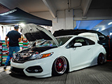 White, Boosted Honda Civic Coupe
