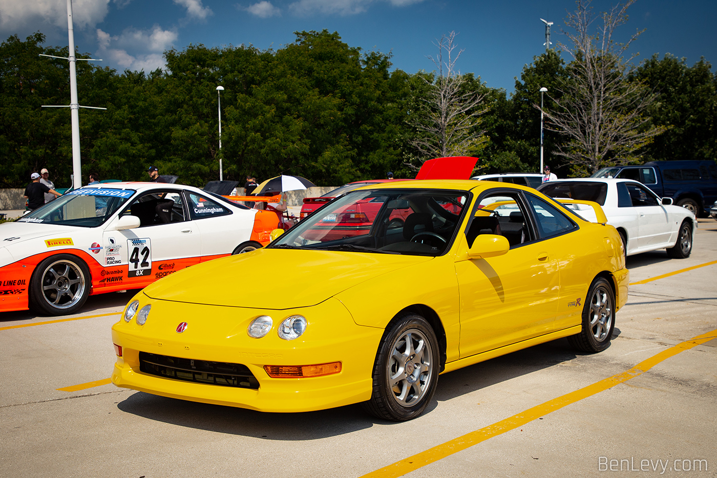 Yellow Acura Integra TypeR