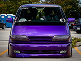 Front of Purple Toyota Previa