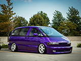 Purple Toyota Previa at 90s Car show in Chicago