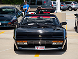 Front of Black 1990 Ferrari Mondial T Cabriolet