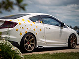 Star Stickers on white Civic Si Coupe