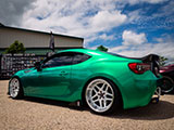 Green Subaru BRZ at Slammedenuff Chicago Car Show