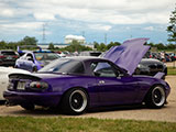 Purple Mazda Miata at Slammedenuff Chicago