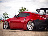 Bagged Nissan 370Z with NRG Spoiler