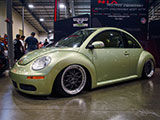 Green Volkswagen Beetle on ESR CS3 Wheels