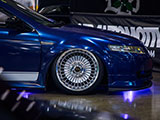 Blue Acura TL with Emitz wheels