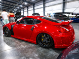 Red Nissan 370Z at Slammedenuff Chicago