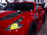 Halo lights on Red Nissan 370Z