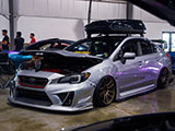Bagged Silver Subaru WRX Sedan