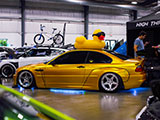 Giant Yellow Duck on E46 BMW M3