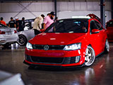 Red VW Jetta GLI at Slammedenuff Chicago