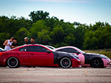 Infiniti G35 and Nissan 350Z after the Slammedenuff Chicago Car Show